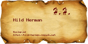 Hild Herman névjegykártya