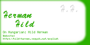 herman hild business card